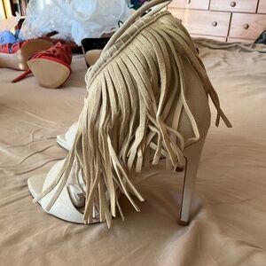 NWT Zara Fringed Heels